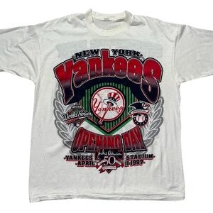 Vintage Bootleg New York Yankees 1996 Opening Day T Shirt (Size XL)